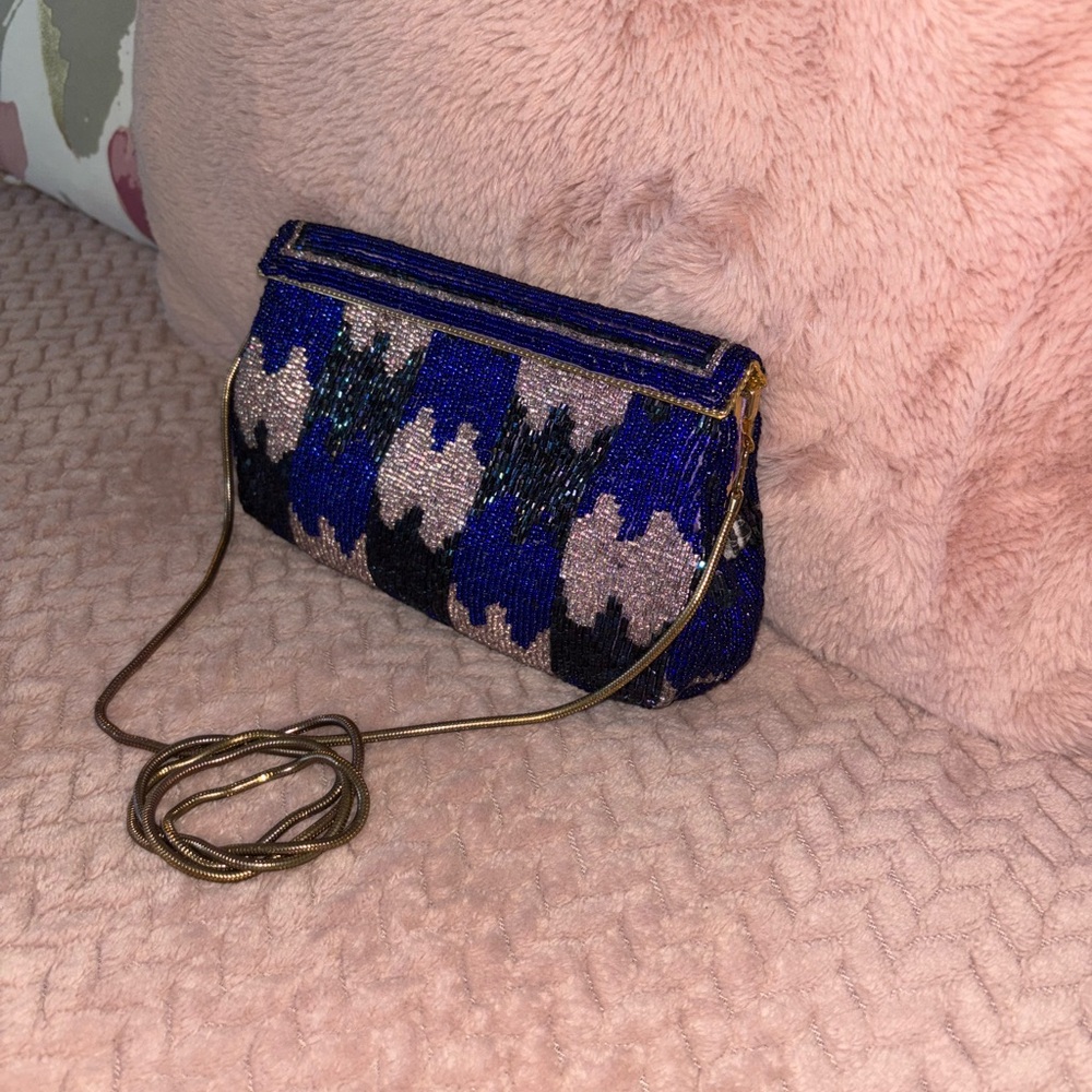 Blue Patterned Women's Bag
